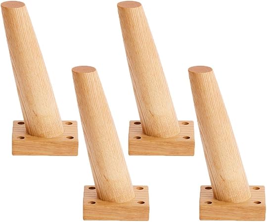 4 Stück Möbelfüße Massivholz Schrägkegel Ersatz Tischbeine Möbelbeine