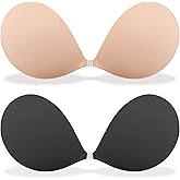 MITALOO Adhesive Bra Invisible Sticky Strapless Push up Backless Reusable Silicone Covering Nipple Bras