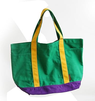 Amazon アースメイド Earth Made 配色切替 マチ キャンバス トートバッグ F 44 2297 グリーン シューズ バッグ