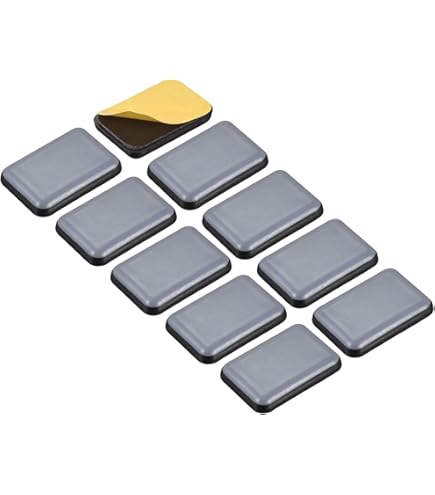 20 Pcs Furniture Sliders Square Self Adhesive Tiles, 25mm Chair Leg Glides Heavy Furniture Glides For Pad Carpet Floor Easy Move - View #12