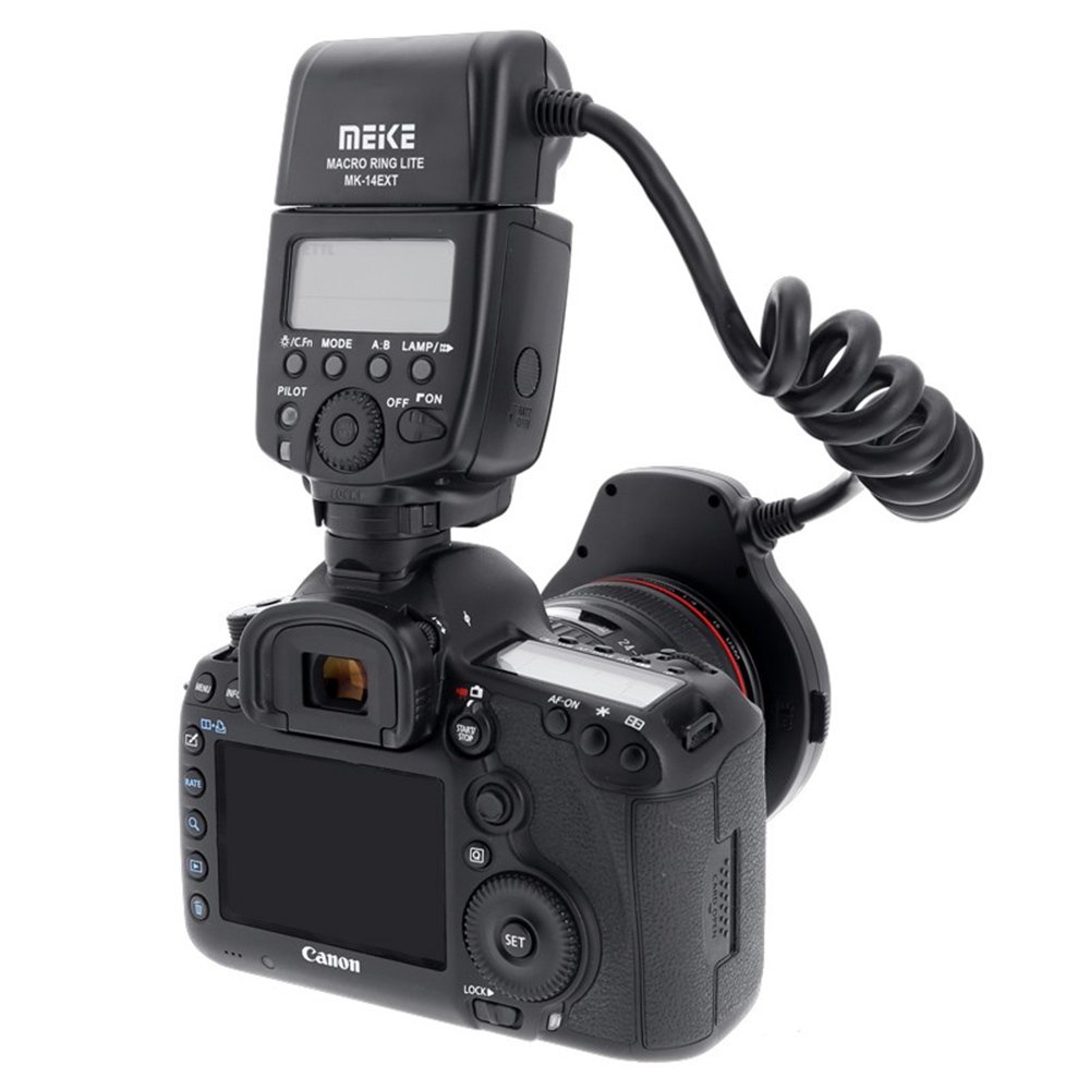 Meike Macro Ring Lite Flash Light for Canon EOS 5D Mark II, 6D, 7D, 70D, 60D, 60Da, 700D, 650D, 600D, 400D, 350D