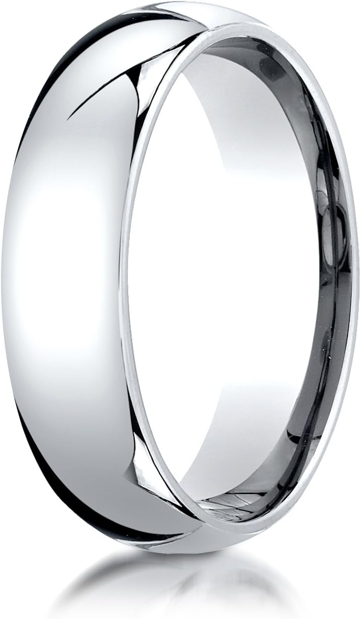 Women's Platinum 6mm Slim Profile Comfort Fit Wedding Band Ring