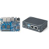 FriendlyElec Nanopi M5 Portable Mini Router OpenWRT - LPDDR5 8GB/16GB RAM 6TOPS NPU, RK3576 SoC with Al Model, Dual Gbps Ethernet for IoT NAS Smart Gateway (with WiFi Module, 4GB, Standard)