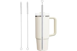 Foweroty Straw Cleaner Brush Kit, 13" H x 0.4" W， Long Pipe Cleaning Brush ，for Straws on Tumbler, Water Bottle, Sippy Cup, and Pipes (2 Pack)
