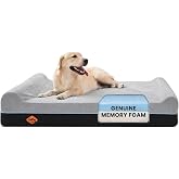 Laifug Orthopedic Dog Bed, Slate Grey 50''x36''x10'', Memory Foam | Memory foam large dog bed, Durable Water Proof Liner, Removable Washable Cover, Non-slip bottom，40D orthopedic memory foam