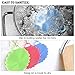 Silicone Sponge, Kaptron Pack of 3 Silicone Scrubber, Dish Scrubber, Food Grade Anti Bacterial Kitchen Dishwashing Sponge Non Stick Dish Brush Scrub with Bonus Scouring Pad Sponge - Multipupose Use