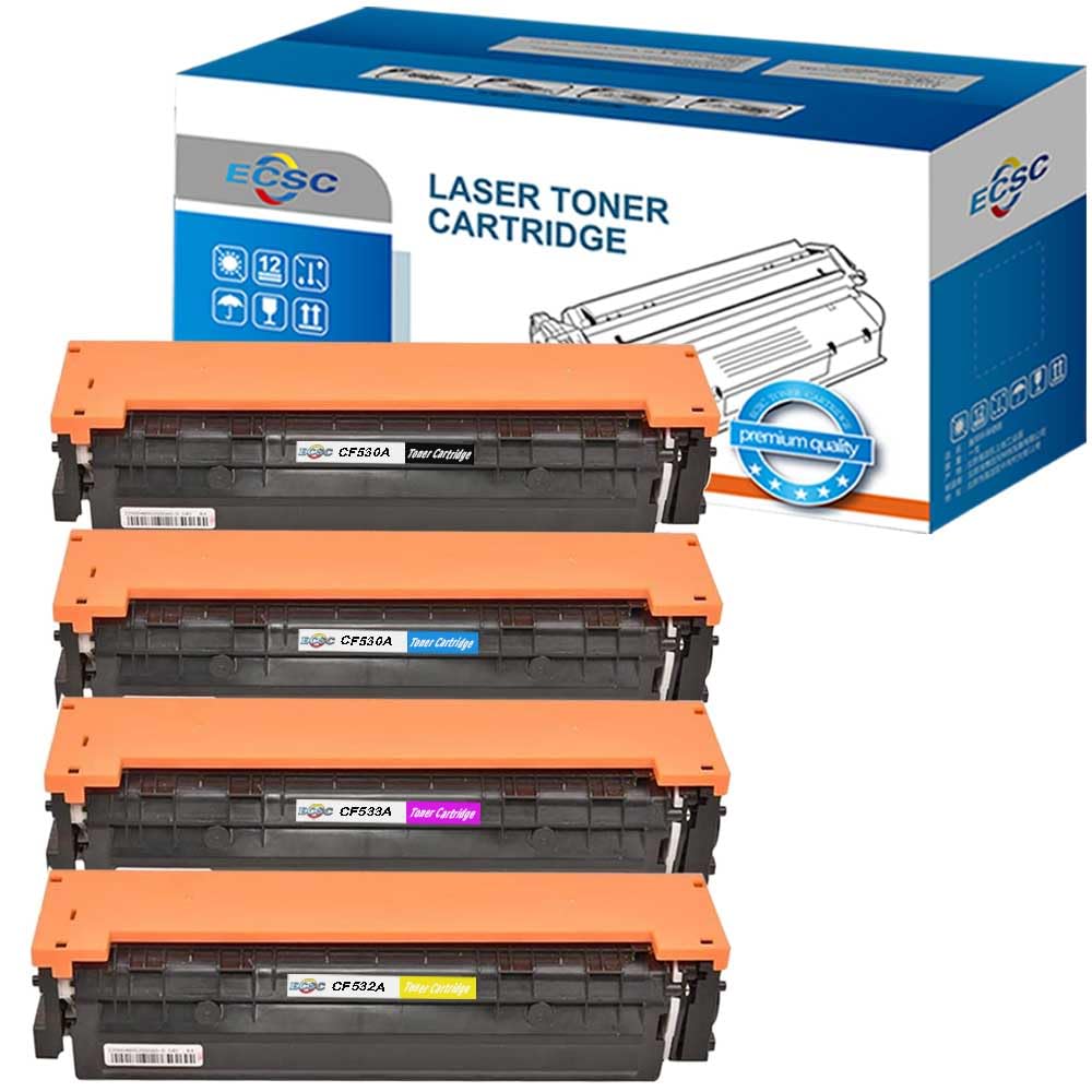 ECSC Compatible Toner Cartridge Replacement for HP Colour LaserJet Pro MFP M180 M180n M181 M181fw M154nw M180fndw CF530A/1A/2A/3A (BK/C/Y/M, 4-Pack)