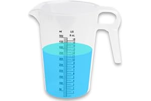 ACCUPOUR 16oz (2 Cup) Measuring Pitcher, Plastic, Multipurpose - Great for Oil, Chemicals, Pool and Lawn - Ounce (oz) and Milliliter (mL) Increments (500 mL)