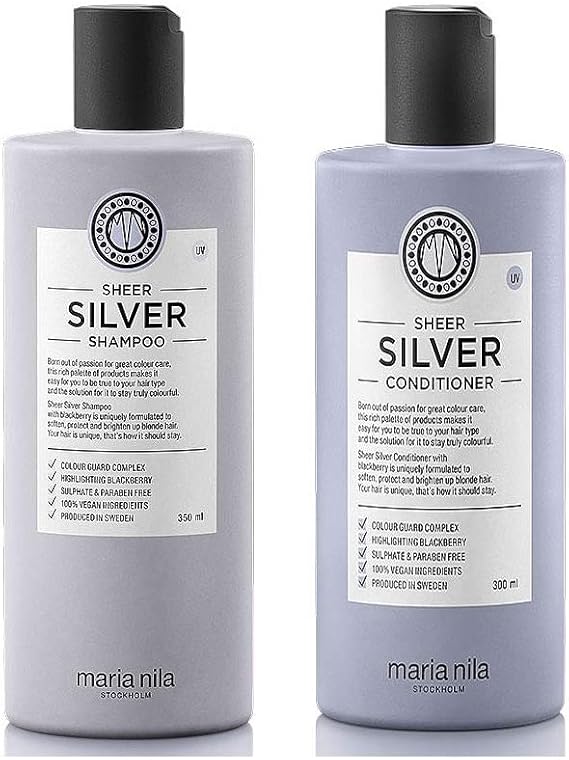 Maria Nila Sheer Silver Shampoo And Conditioner Set 350 300mls