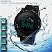 Men’s Digital Sports Watch Military Wristwatch Dual Time Waterproof Casual Stopwatch Timer Athletic Workout Black