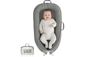 Baobrava Baby Lounger - Infant Lounger for Newborn 0-24 Months, Pure Cotton Breathable Baby Nest Lounger Cover, Newborn Essentials for Baby Boys & Girls, Portable Baby Lounger for Home and Travel