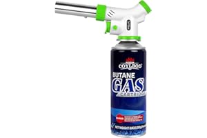 CoYlBod Butane Torch Head with 1 Butane Canister, Butane Torch Lighter, Creme Brulee Torch with Adjustable Flame with Reverse Use for Creme, Brulee, BBQ, Baking, Jewelry