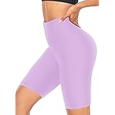 FULLSOFT 8" High Waisted Biker Shorts for Women-Tummy Control Athletic Workout Running Yoga Gym Dance Shorts