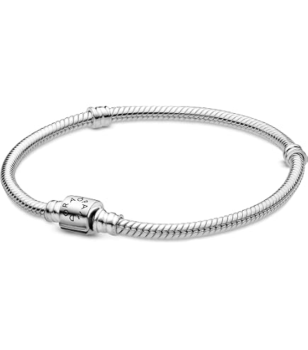 Amazon.com: PANDORA Pandora Moments Heart Closure Snake Bracelet