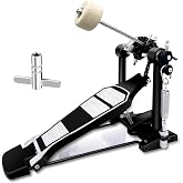 Bass Drum Pedal, Single Kick Drum Pedal with Heavy-Duty Footboard and Chain Drive