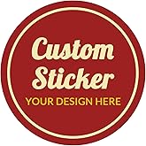 100-500 Pcs Custom Stickers Personalized Labels with Any Design Image Logo Text for Business Logo Thank You Labels,1/2/3/4 inch Customized Stickers(Round)