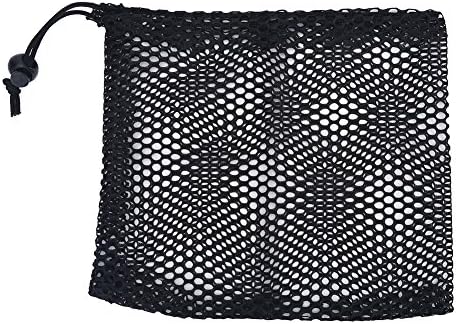 Nylon Mesh Bag with Sliding Drawstring Cord Lock