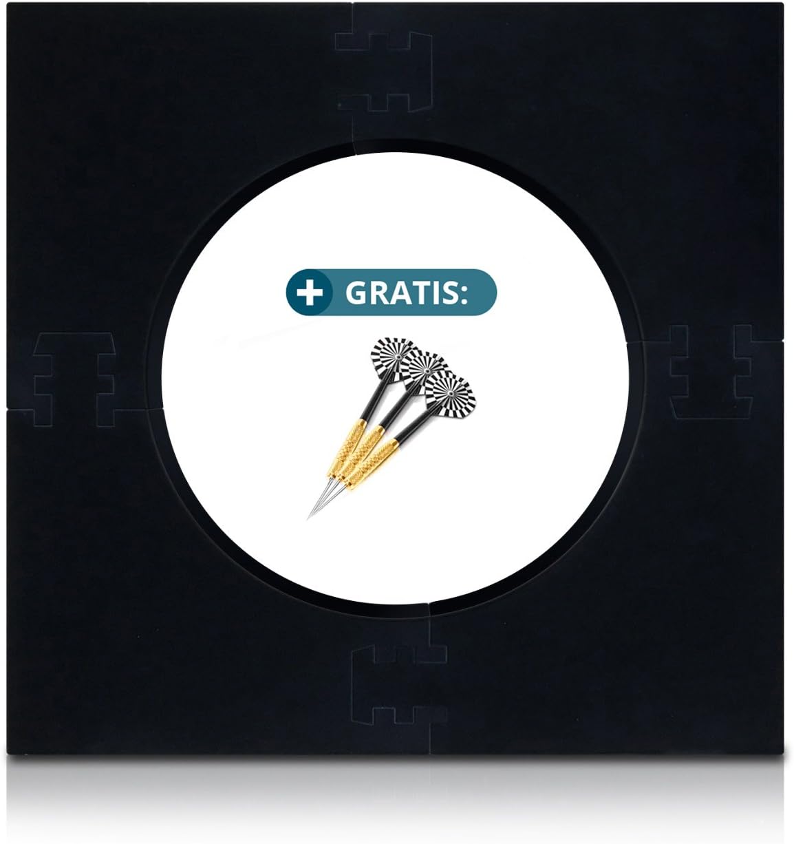 ProDarts Dart surround for all brands โ dartboards โ darts collection โ black square stable border โ wall protection for the dartboard without additional mounting โ professional look