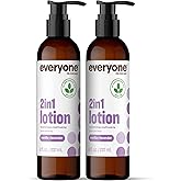 Everyone 2-in-1 Lotion for Hands/Body, 8 ounce (Pack of 2) Vanilla and Lavender made for Men and Women