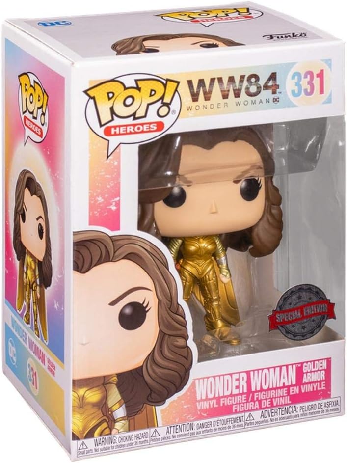 Funko 46662 Pop! Heroes: WW84 - Wonder Woman in Golden Armour (Special Edition) #331 - Image 4