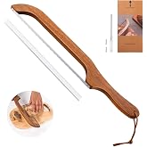RAPSAKEMOH Sourdough bread knife,Bread Slicer for Homemade,Even Slicing | 15.7" Bread slicer for Homemade Bread, Baguettes and More Cuts Thin,Bow Design Easy to Cutting Even Slices