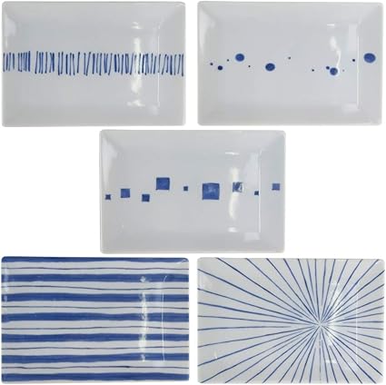 Amazon Co Jp K Sキッチン 選べる5柄 藍の長角皿 小 17cm アウトレット 日本製 美濃焼 陶器 食器 和食器 プレート マルチプレート 長皿 角皿 長角皿 焼物皿 刺身皿 取り皿 ケーキ皿 手書き風 ストライプ ドット シンプル カフェ風 北欧風 おしゃれ かわいい E