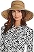 Coolibar UPF 50+ Women's Aubrey Wide Brim Beach Hat - Sun Protective (One Size- Natural Wide Stripe)