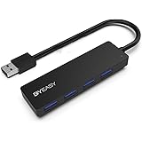 BYEASY USB Hub, 4 Port USB 3.0 Hub, Ultra Slim Portable Data Hub Applicable for iMac Pro, MacBook Air, Mac Mini/Pro, Surface 