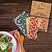 Reusable Beeswax Food Wrap - Beeswax Wraps - 4 Pack (S, M, L, XL) - Sustainable Eco Friendly Products - Bee Wrapping Paper Sheets with Wax- Bees - Bread and Sandwich Wrap