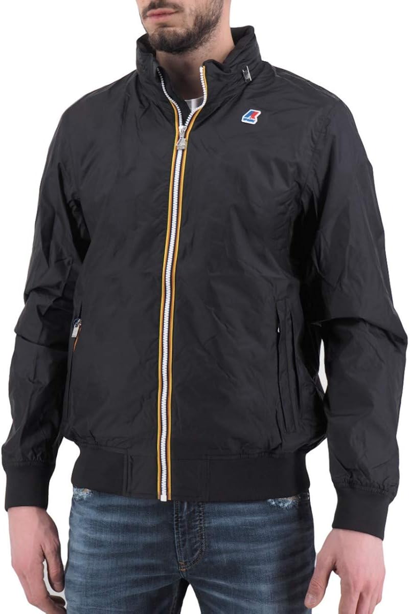 Amazon.com: K-Way, Amaury Nylon Jersey Jacket, Black, KWAY_K009FN0 K02 - XXL: Clothing
