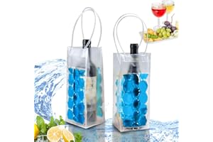 HI FINE CARE Wine Cooler Sleeve with Protector Instant Cooling and Keeps Your Drink Cold Keep Cool and Chill Champagne Wine-Blue (2 Packs)