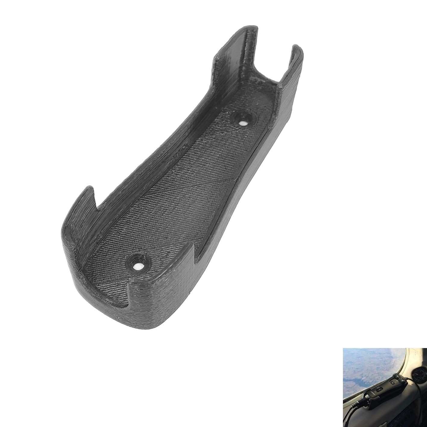 Photo 1 of XINGBIRDS Mount Holder for Bose A20 Aviation Headset Controller, Black Mounting Bracket for Bose A20