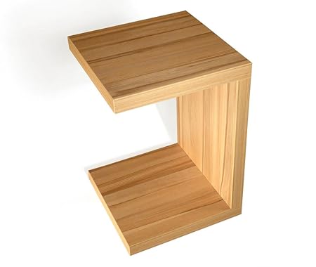 Beistelltisch Coco Kernbuche - Deutsche Herstellung 32x32cm Höhe: 50cm Keine Montage! Fest verleimt! Tisch Regal