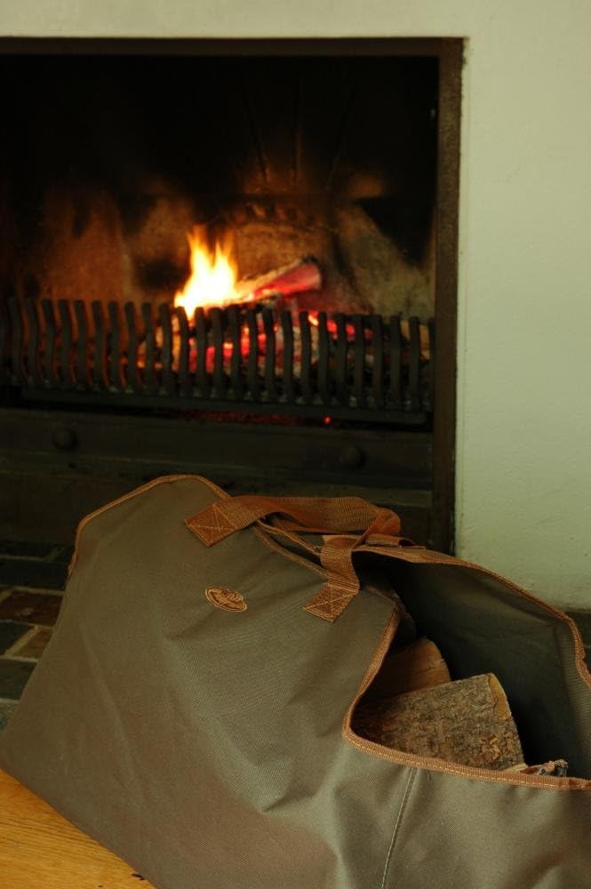 Esschert GT22 Canvas Fireplacebag, Green, 59 x 39.5 x 38.5 cm - Image 3