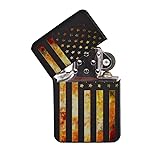 American Flag Grunge Metal - Black Lighter
