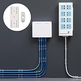 DALAETUS 28pc White Self Adhesive Power Strip Holder Cable Clips No Drill view 6