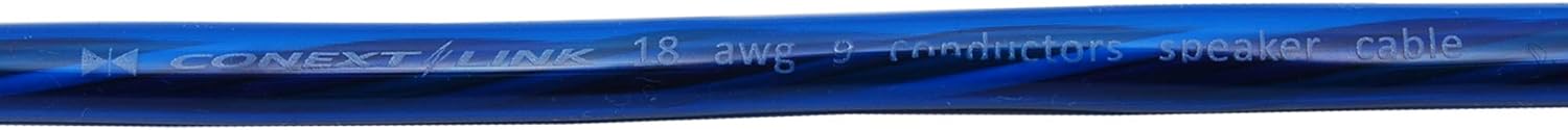 Conext Link MSC918-20 20 Feet 9 Conductors Blue Speed Wire Primary Wire Speaker Cable 18 AWG Gauge GA 100% OFC Copper Stranded Trailer: Electronics