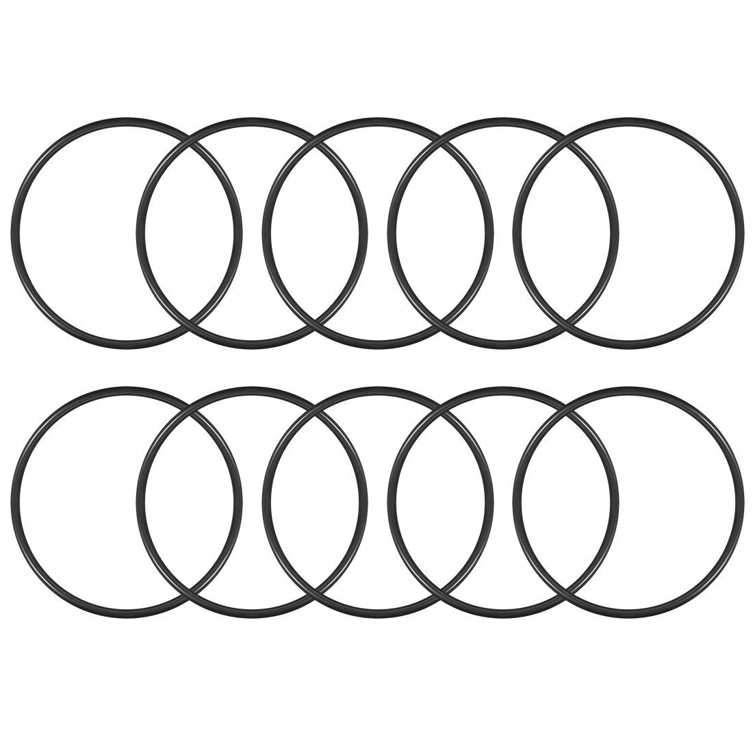 sourcingmap Nitrile Rubber O-Rings 120mm OD 110mm ID 5mm Width, Metric Sealing Gasket for Automotive Machine Plumbing, Pack of 10