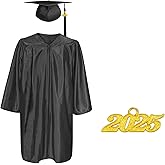 Happy Secret Kindergarten and Preschool Graduation Cap and Gown Set with Tassel and 2025 and 2026 Year Charms