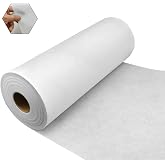 Thrseely Heavy Weight White Iron-On Non-Woven Fusible Interfacing Heavy Weight Non-Woven Interfacing Iron On Polyester Single-Sided Interfacing for Crafts Supplies, 11.8 Inch x 30.6 Yard