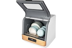 AOOCHU Countertop Dishwasher Portable Mini Dish Washer Automatic Dishwasher Desktop Installation-Free Dishwasher 3-5Washing Programs 360° Rotating Spray Deep Cleaning For Home Small Apartments Rvs (Type 1)