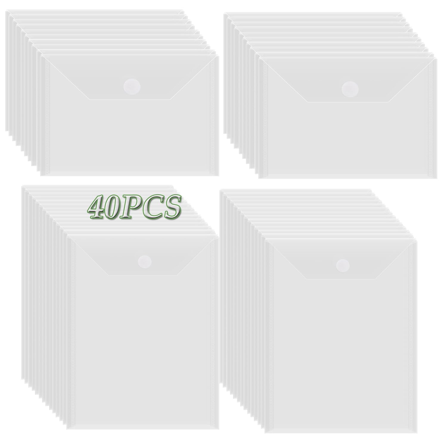 OTCRAFT 40 Pcs/Set 7x9.4inch/7x5inch Clear Stamp and Die Storage Pockets, Stamp Storage Bags, Plastic Envelopes, DIY Scrapbooking Storage Die Cuts for Stencil Storage Card Making Cutting Dies