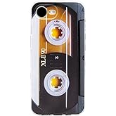 TNCYOLL Compatible with iPhone 16e 2025,Cassette Tape Shockproof Music Cool Phone Case Bumper Protective Cover for iPhone SE 4th Retro Multicolor