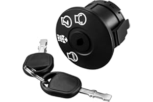 RAHQHD 193350 532193350 Lawn Mower Riding Mower Ignition Switch with Keys 4 Position 7 Terminals Compatible with Husqvarna Craftsman AYP Sears Poulan