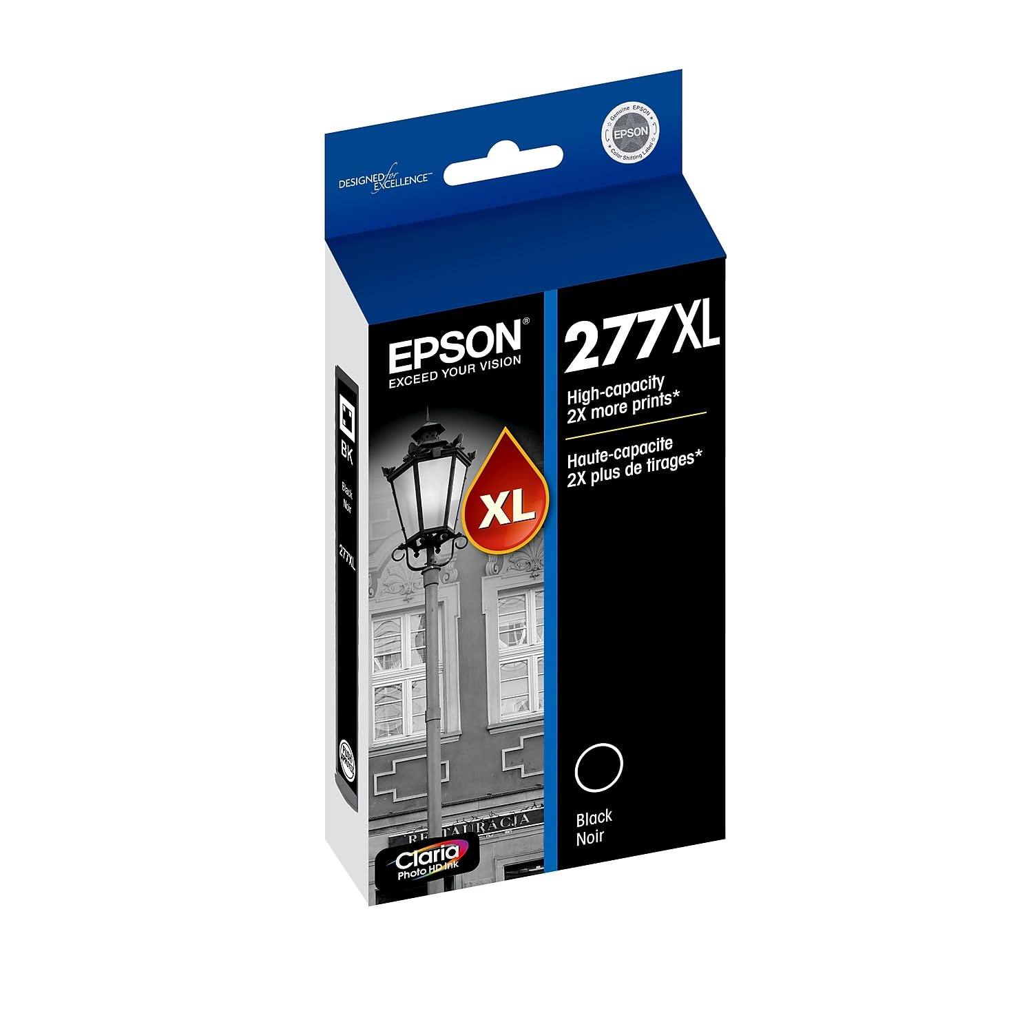 EPSON 277 Claria Photo HD Ink High Capacity Photo Black Cartridge (T277XL120-S) Works with Expression Photo XP-850, XP-860, XP-950, XP-960, XP-970