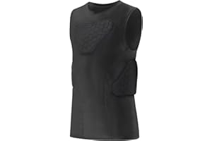 Dialudon Youth Boys Football Rib Protector Padded Compression for Football Baseball Basketball Paintball Shirt