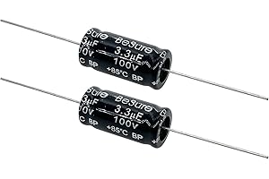 Cermant 2Pcs 100V 3.3uf Electrolytic Non-Polarized Crossover Capacitor Frequency Divider