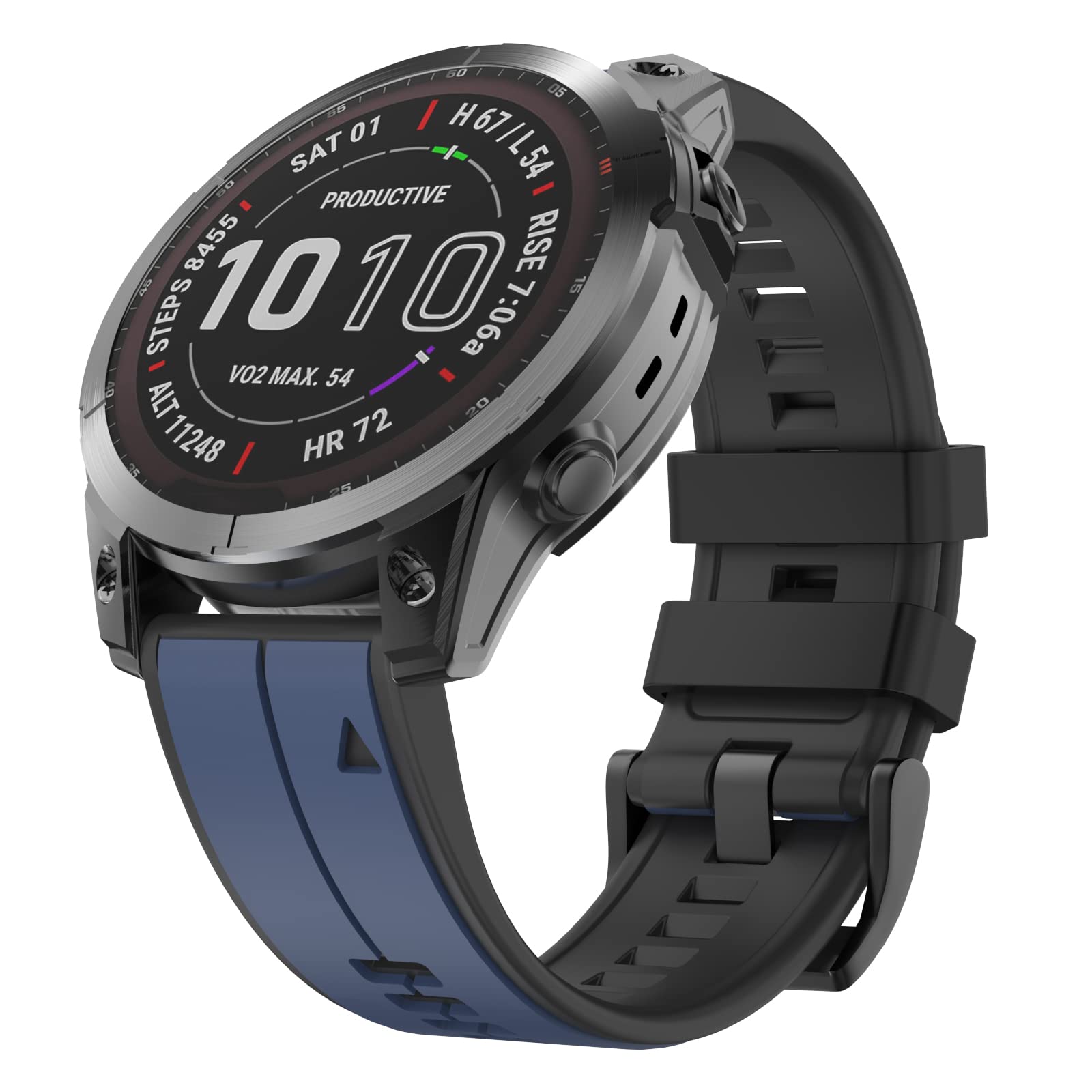 MYSNBKN Strap for Fenix 7, 22MM Width Silicone bands Fit Fenix 8 47mm/Fenix 7/Fenix 7 Pro/Fenix 6/Fenix 6 Pro/Fenix 5/Fenix 5 Plus/Forerunner 935/945/955/Approach S60/S62,EPIX 2/D2 Delta