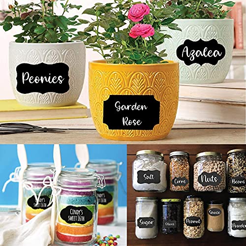 15 Pack Black Label Holders, Baskets Labels Clip On for Storage Bins