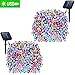 Solar Lights Outdoor 72ft 200 LED Fairy Lights, Ambiance lights for Patio, Lawn,Garden, Home, Wedding, Holiday, Christmas, Xmas Tree decoration,waterproof/Timer/USB Charge (Multi-color 2pack)